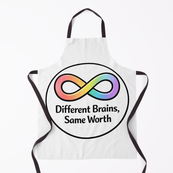 Item preview, Different Brains Same Worth – Neurodiversity Infinity Symbol Autism Acceptance Design designed and sold by SirensSageStone.
