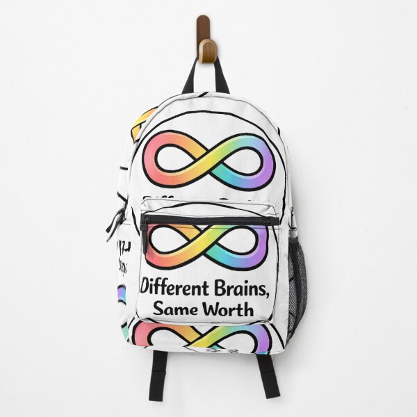Item preview, Different Brains Same Worth – Neurodiversity Infinity Symbol Autism Acceptance Design designed and sold by SirensSageStone.