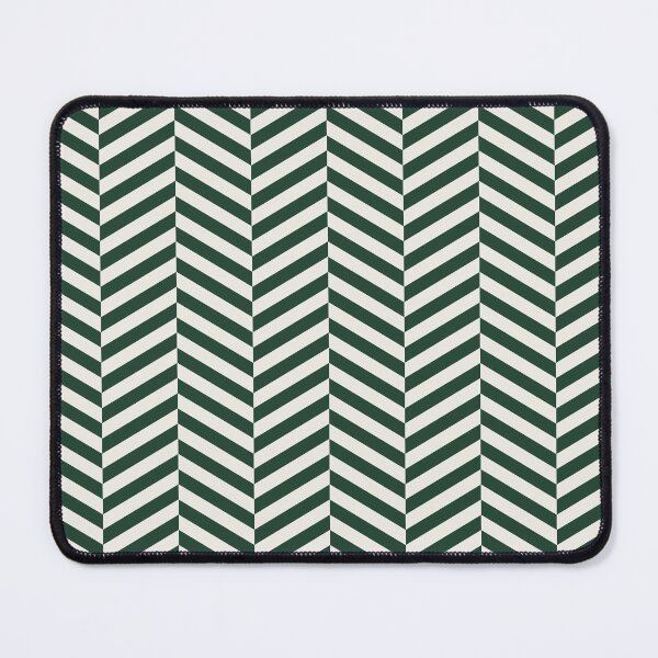 Item preview, Green And Cream Herringbone Pattern designed and sold by pattern-archive.