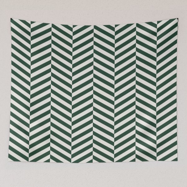 Item preview, Green And Cream Herringbone Pattern designed and sold by pattern-archive.