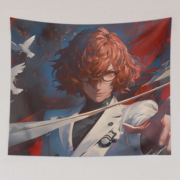 Item preview, Goro Akechi Persona 5 White Suit Detective Mystery Moment designed and sold by TanglenRabbit.