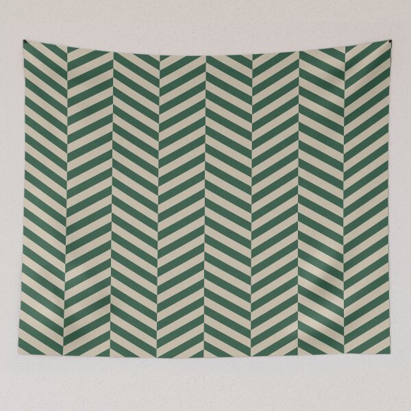 Item preview, Green And Sand Herringbone Pattern designed and sold by pattern-archive.