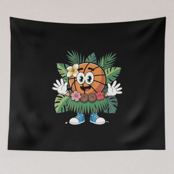 Item preview, Cute Hawaiian Basketball Ball Tropical Beach Summer Vacation designed and sold by FaithAbbott.