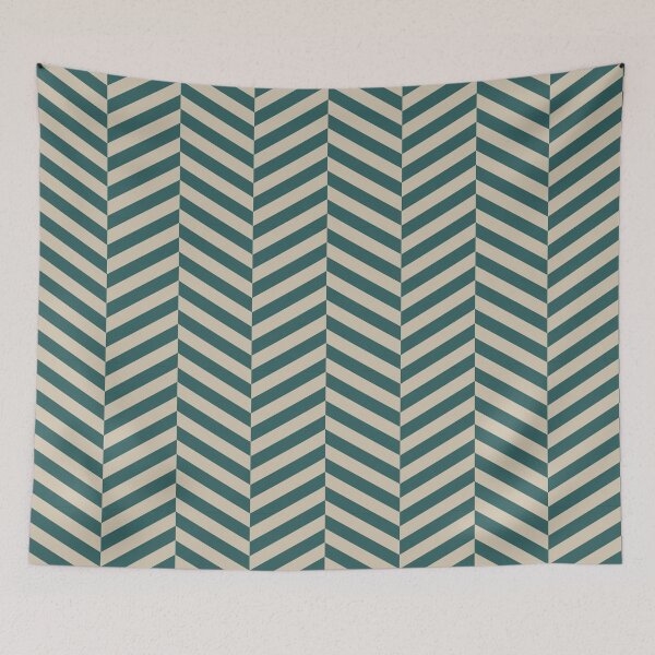 Item preview, Teal And Beige Herringbone Pattern designed and sold by pattern-archive.