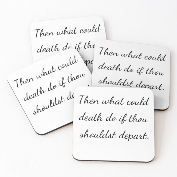Item preview, "Then what could death do if thou shouldst depart" - handwriting black designed and sold by ariksworld.