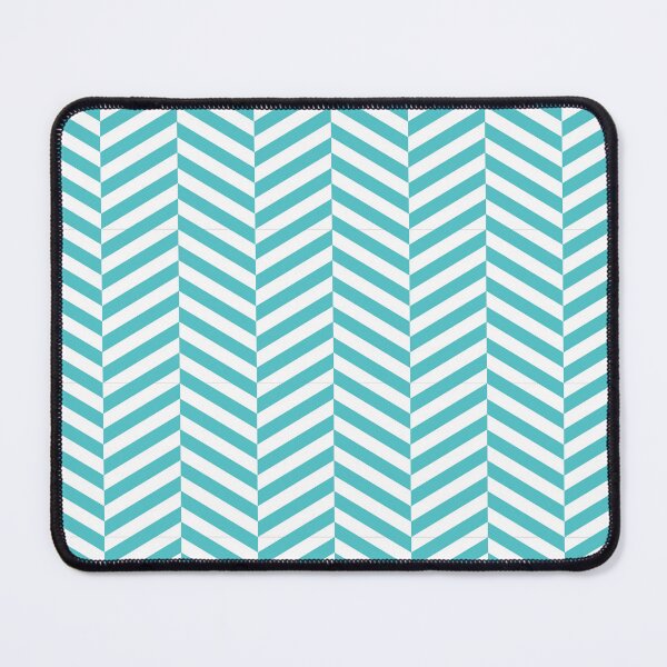 Item preview, White And Aqua Herringbone Pattern designed and sold by pattern-archive.