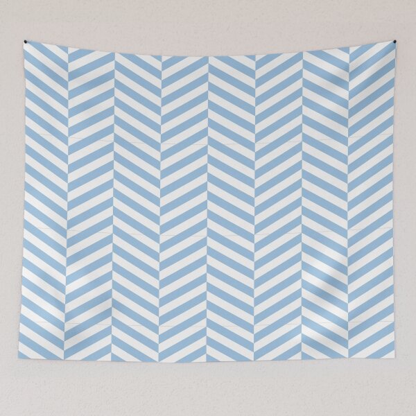 Item preview, White And Baby Blue Herringbone Pattern designed and sold by pattern-archive.