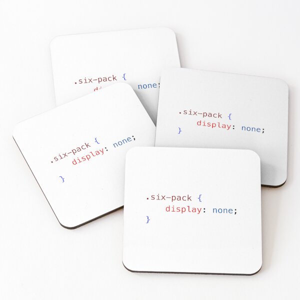 Item preview, CSS six-pack display none designed and sold by ArtyPants82.
