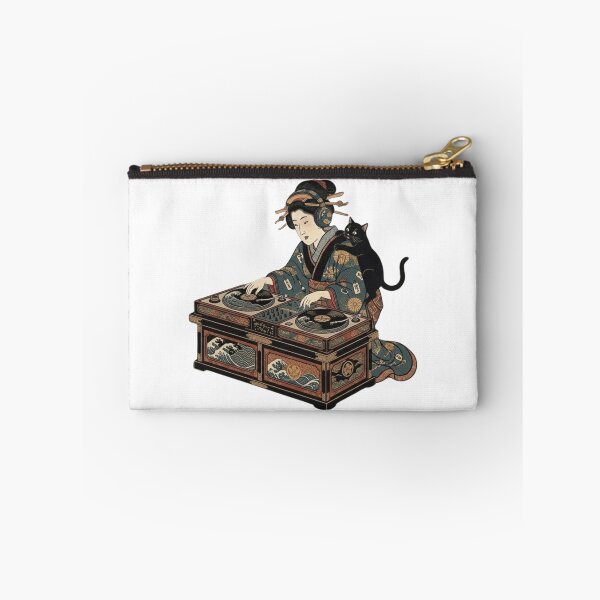 Artikelvorschau, Ukiyoe DJ Geisha - Lofi Beats & Black Cat entworfen und verkauft von LuckyCatClubJP.