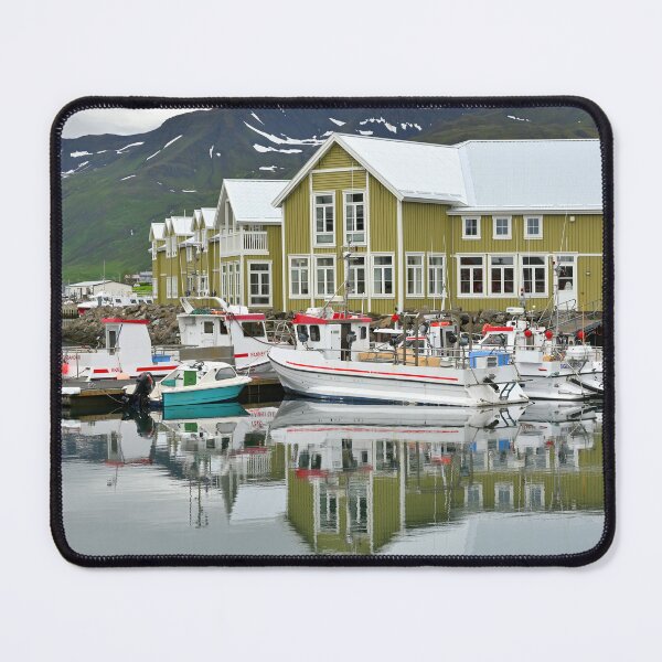 Item preview, Small fishing town in a narrow fjord - Siglufjordur, Iceland. Original photography designed and sold by studio838.