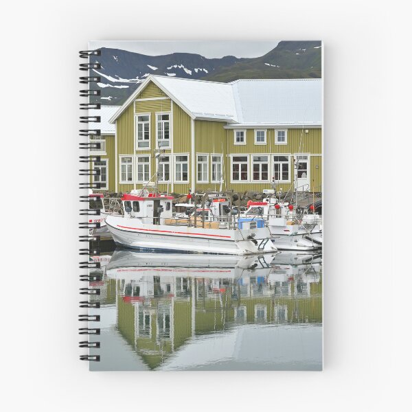 Item preview, Small fishing town in a narrow fjord - Siglufjordur, Iceland. Original photography designed and sold by studio838.