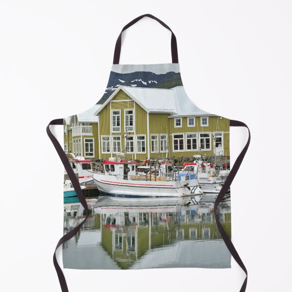 Item preview, Small fishing town in a narrow fjord - Siglufjordur, Iceland. Original photography designed and sold by studio838.