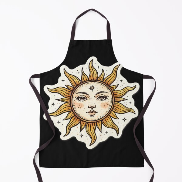 Item preview, Vintage Celestial Sun Face Aesthetic Boho Tarot Art designed and sold by irfanshikh.