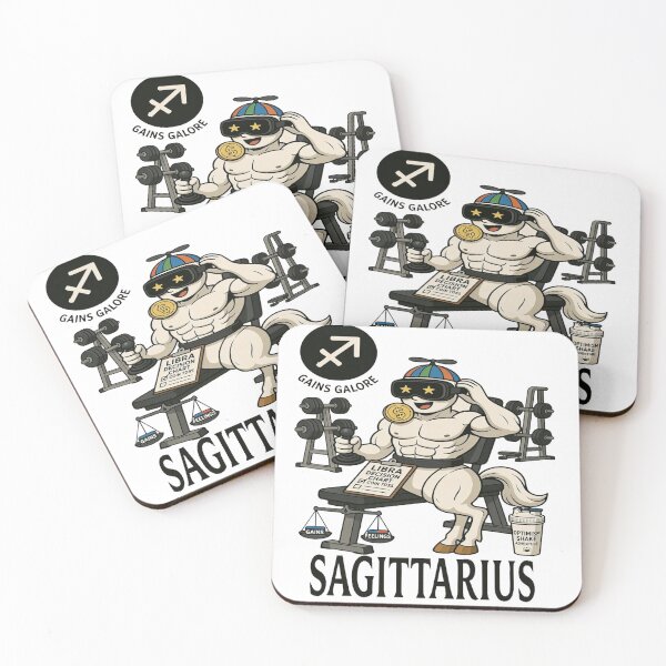 Item preview, Funny Sagittarius Zodiac Gym - "Lifting Spirits" Optimism Shake T-shirt designed and sold by ClaussShop.