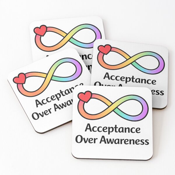 Item preview, Acceptance Over Awareness Infinity Symbol – Autism Acceptance Neurodiversity Pride Design designed and sold by SirensSageStone.