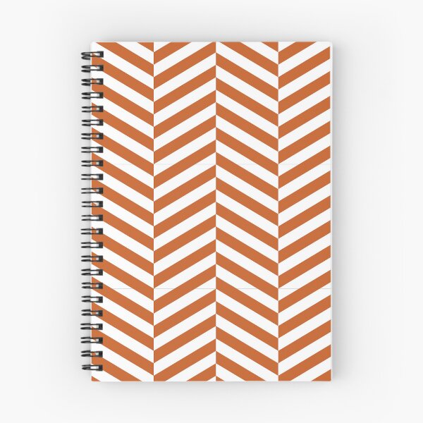 Item preview, White And Burnt Orange Herringbone Pattern designed and sold by pattern-archive.