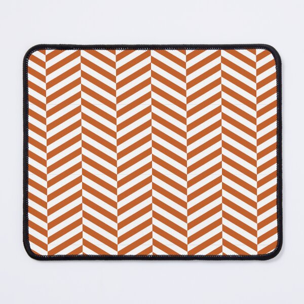 Item preview, White And Burnt Orange Herringbone Pattern designed and sold by pattern-archive.