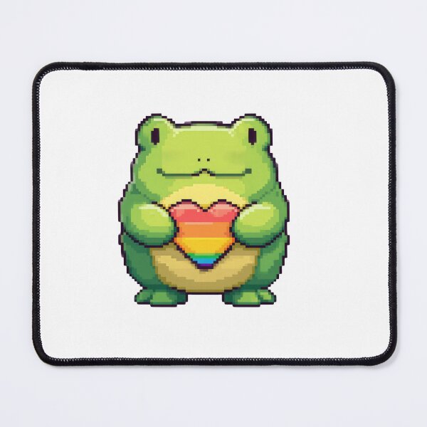 Item preview, Cute Pixel Frog with Rainbow Heart designed and sold by VikArt7.