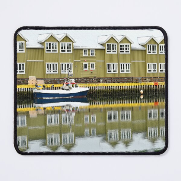 Item preview, Small fishing town in a narrow fjord - Siglufjordur, Iceland. Original photography designed and sold by studio838.