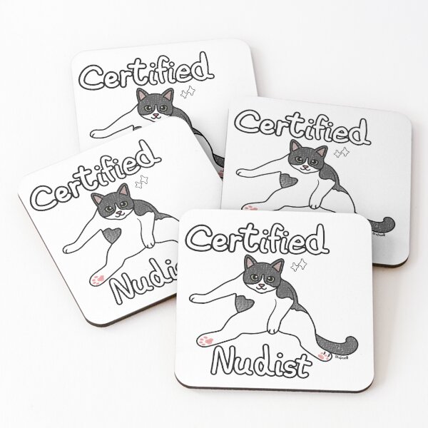 Item preview, Certified Nudist Cat – Funny Cat Meme designed and sold by Blupunk.