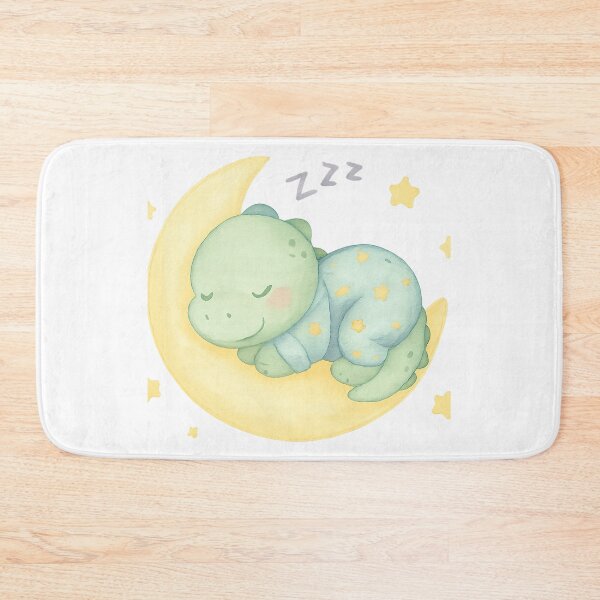 Item preview, Cute Sleeping Dino Moon Cartoon designed and sold by Velvet-motive.