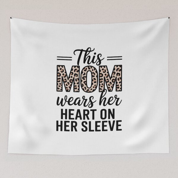 Item preview, Custom Mom With Kids Name On Sleeve I Wear My Heart On My Mama New Mom designed and sold by FaithAbbott.