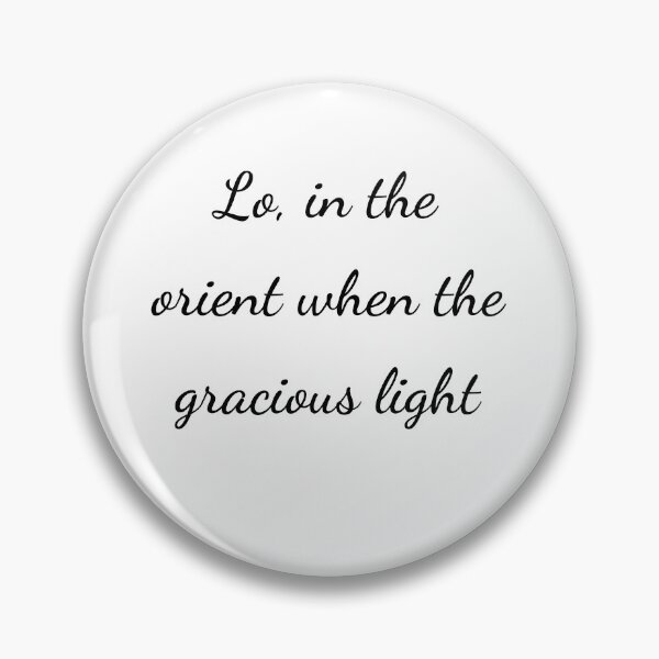 Item preview, "Lo! in the orient when the gracious light" - handwriting black designed and sold by ariksworld.