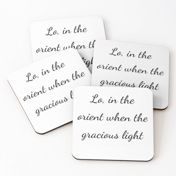 Item preview, "Lo! in the orient when the gracious light" - handwriting black designed and sold by ariksworld.