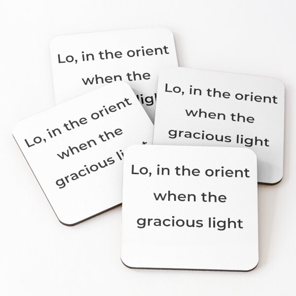 Item preview, "Lo! in the orient when the gracious light" - print black designed and sold by ariksworld.