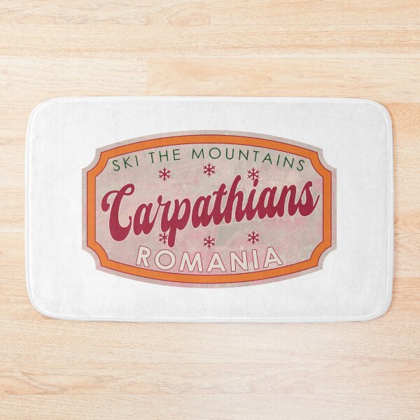 Item preview, Carpathians, Romania, Ski, textured skiing badge designed and sold by Wanderful-roads.