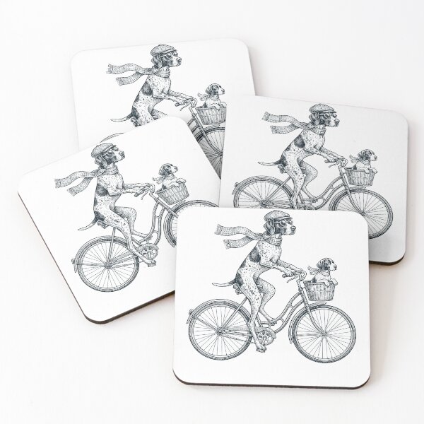 Item preview, Vintage German Shorthaired Pointer Riding Bike Bicycle Cycling Dog Lover designed and sold by DoodleTortle.