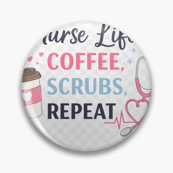 Item preview, Nurse Life: Coffee, Scrubs, Repeat – Pink Edition designed and sold by RNInspire24.