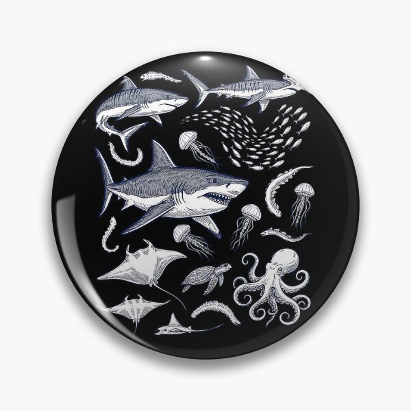 Item preview, Sharks Jellyfish Octopus Ocean Life Illustration Premium Tri-Blend designed and sold by hqmofoo35.