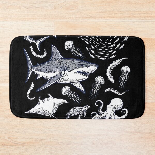 Item preview, Sharks Jellyfish Octopus Ocean Life Illustration Premium Tri-Blend designed and sold by hqmofoo35.