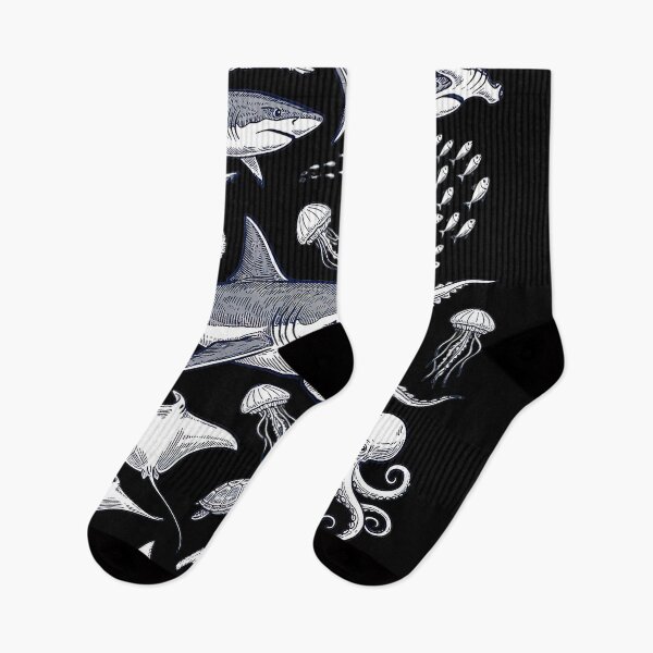 Item preview, Sharks Jellyfish Octopus Ocean Life Illustration Premium Tri-Blend designed and sold by hqmofoo35.