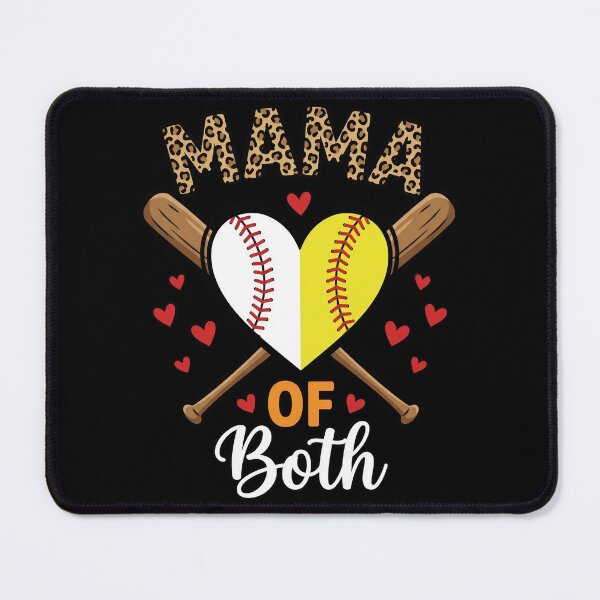 Item preview, Mama of Both Baseball Softball Mom Game Day Cute Leopard Mama designed and sold by OlakunleOloroz.