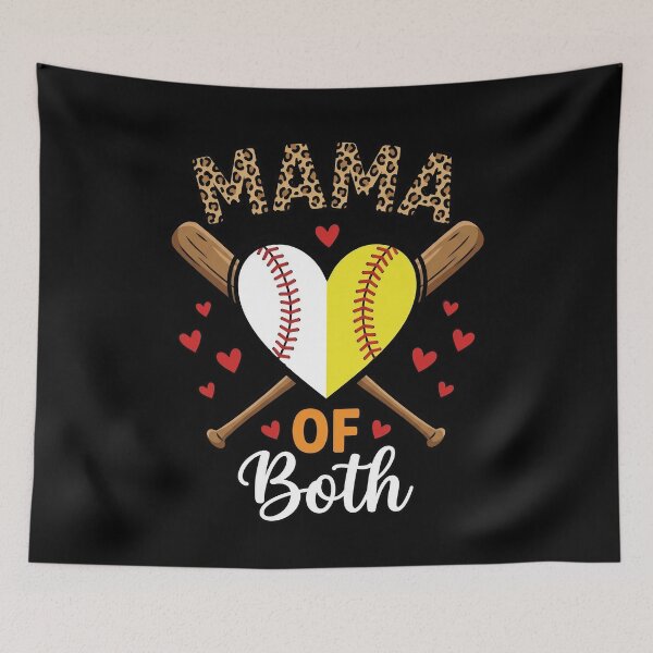 Item preview, Mama of Both Baseball Softball Mom Game Day Cute Leopard Mama designed and sold by OlakunleOloroz.