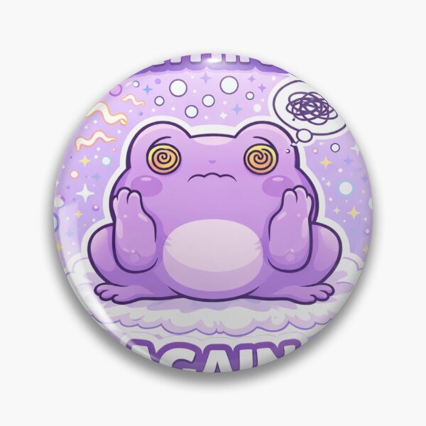 Item preview, Cute Purple Frog Overthinking Again Funny Relatable Aesthetic Sticker designed and sold by Digital_products_0111.