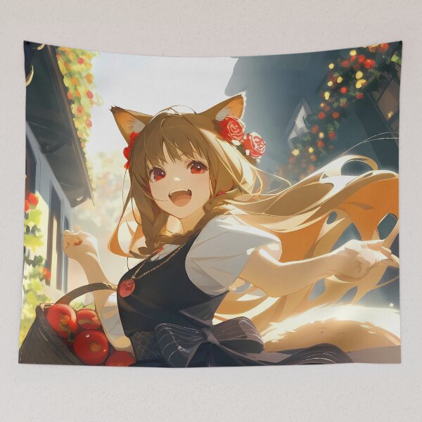 Item preview, Holo spice and wolf Joyful Village Run With Apples designed and sold by Tokyonomad.