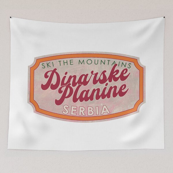 Item preview, Dinarske Planine, Serbia, Ski, textured skiing badge designed and sold by Wanderful-roads.