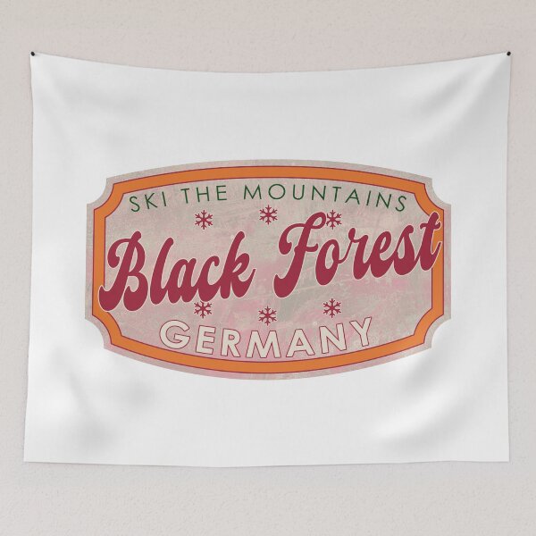 Item preview, Black Forest, Germany, Ski, textured skiing badge designed and sold by Wanderful-roads.