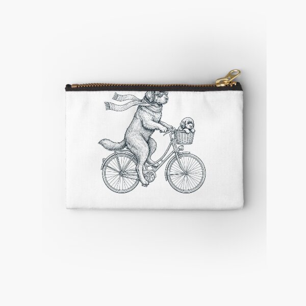 Item preview, Vintage Newfoundland Riding Bike Bicycle Cycling Dog Lover designed and sold by DoodleTortle.