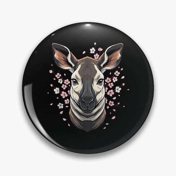 Item preview, Cherry Blossom Okapi Floral Wildlife Aesthetic designed and sold by hqmofoo35.