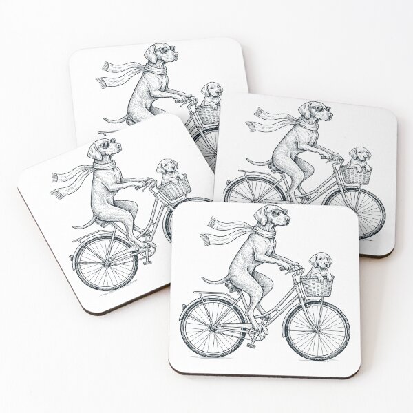 Item preview, Vintage Vizsla Riding Bike Bicycle Cycling Dog Lover designed and sold by DoodleTortle.