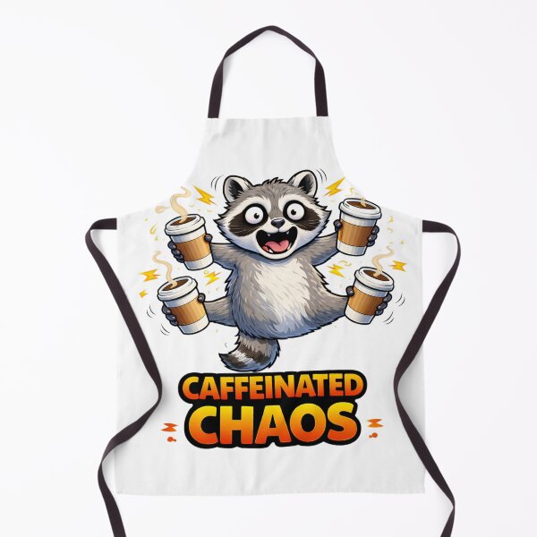 Item preview, Caffeinated Chaos Funny Raccoon Coffee Energy Meme designed and sold by the-dovlat.