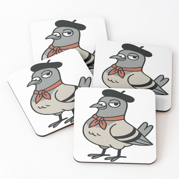 Item preview, Cool French Pigeon with Beret Funny Cartoon Illustration designed and sold by myforestfog.