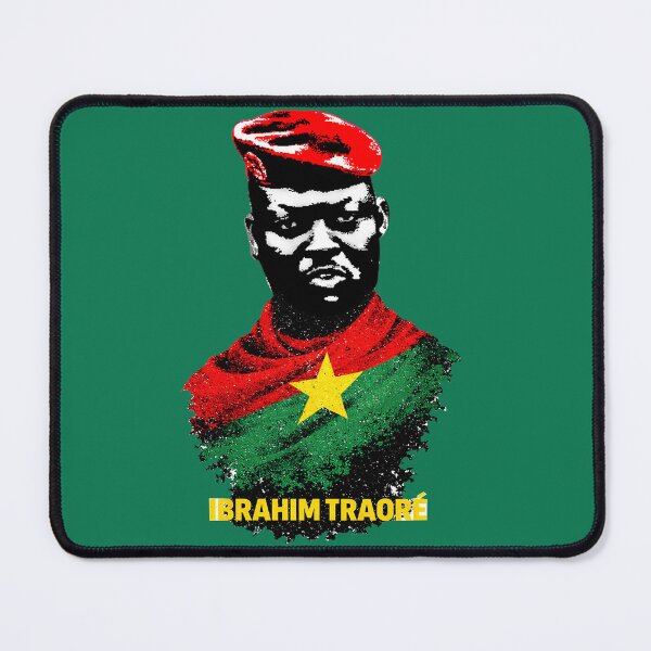 Item preview, Ibrahim Traoré Vintage Pan-African art | Burkina Faso Revolutionary leader designed and sold by Youngkev-arts.