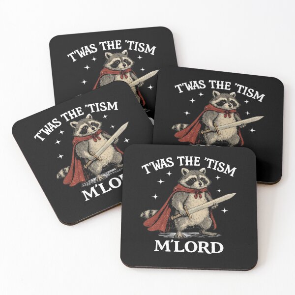 Item preview, Copy of T’was The ’Tism, M’Lord” -  Vintage Meme Raccoon Knight Design  designed and sold by TomoMadeIt.