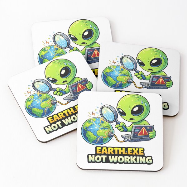 Item preview, Earth.exe Not Working Funny Alien Tech Error Meme designed and sold by the-dovlat.
