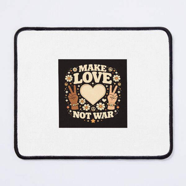 Item preview, Retro make love not war design designed and sold by ToulaDesigns.